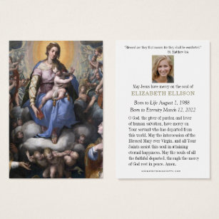 Cartes De Visite Vierge Marie Catholique Saints Anges Prière funéra