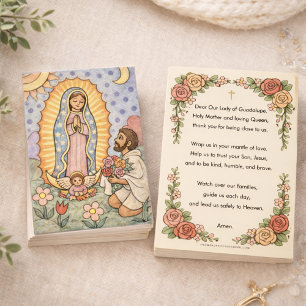 Cartes De Visite Vierge Marie Guadalupe Prière Catholique Religieus