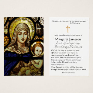 Cartes De Visite Vierge Marie Jésus Sardé Verre Catholique Religieu