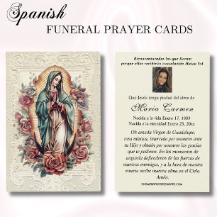 Cartes De Visite Vierge Mexique Guadalupe Espagne prière funéraire