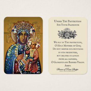 Cartes De Visite Vierge Vierge Marie catholique Vierge noire