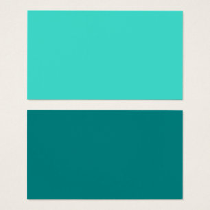 Cartes de visite vierges turquoise et sarcelle