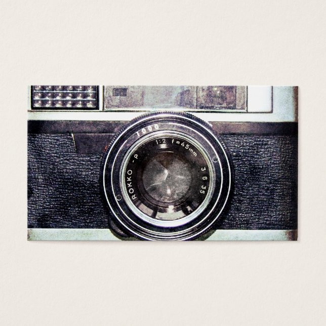 Cartes De Visite Vieux appareil photo noir (Devant)