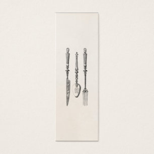 Cartes De Visite Vieux couverts de 1800s de couteau de fourchette