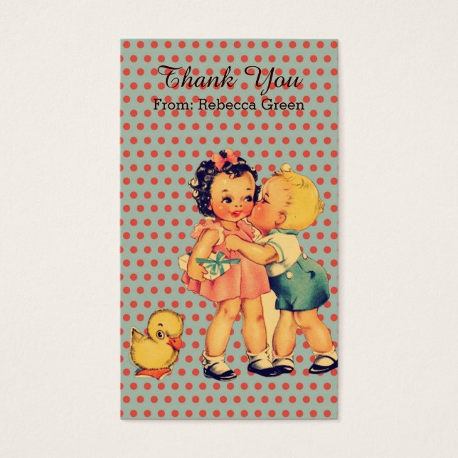 Cartes De Visite Vieux Noël Saint Valentin anniversaire de enfant r (Devant)