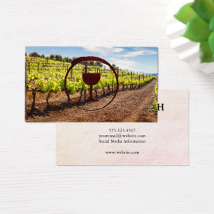 Cartes De Visite Vignoble   Logo Verre Vin