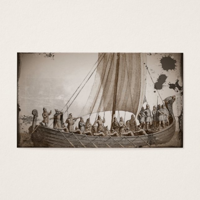 Cartes De Visite Vikings en Longboat (Devant)