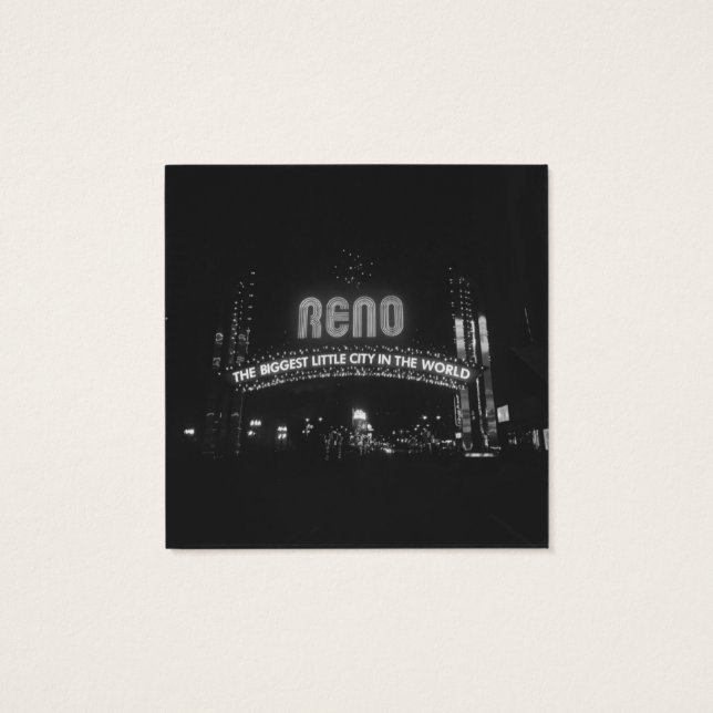 Cartes De Visite Ville de Reno (Dos)
