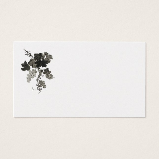 Cartes De Visite Vin de raisin, Sumi-e (Devant)