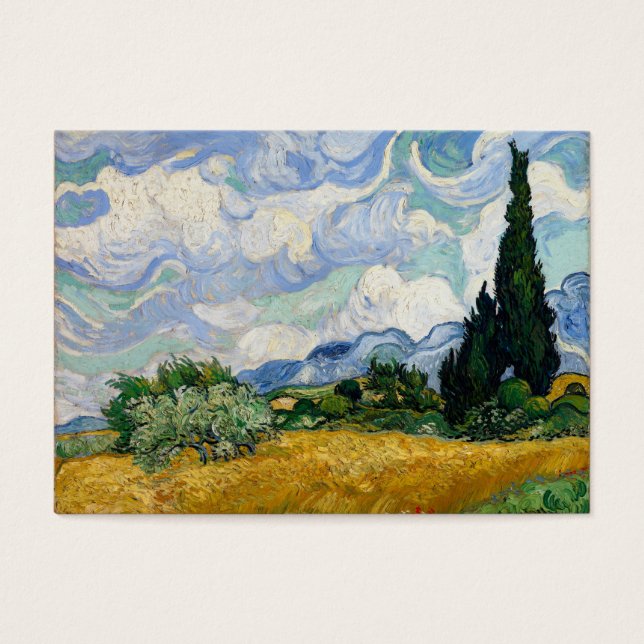 Cartes De Visite Vincent Van Gogh Wheat Field With Cypresses (Devant)