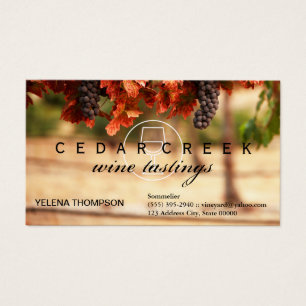 Cartes De Visite Vineyard