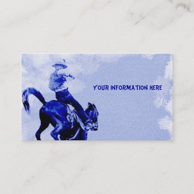 Cartes de visite vintage Bucking Bronco (Devant)
