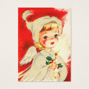 Cartes De Visite Vintage Christmas Angel Nom Tags