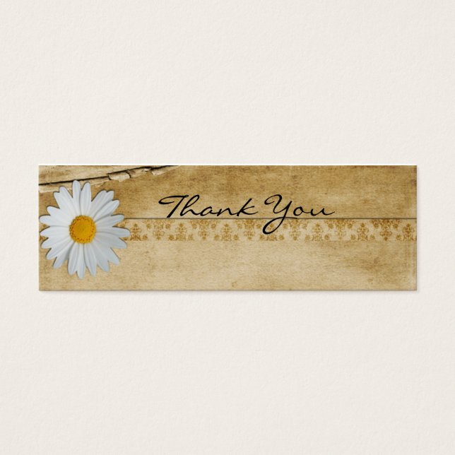 Cartes De Visite Vintage Daisy Merci note (Devant)