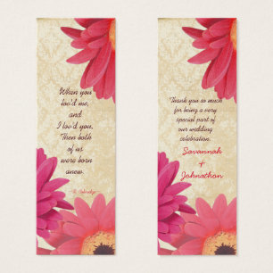 Cartes De Visite Vintage Damask Gerber Daisy Mariages Tags