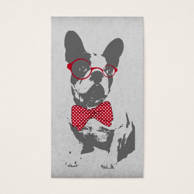 Cartes De Visite Vintage Funny French Bulldog (Devant)
