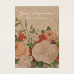 Cartes De Visite Vintage kraft chic kraft à oreille florale<br><div class="desc">Vintage kraft chic kraft à oreille florale</div>