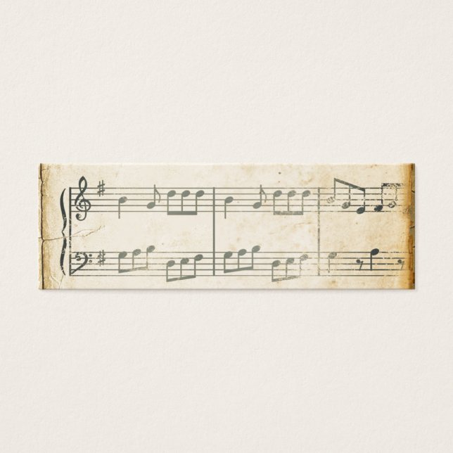Cartes De Visite Vintage Music Sheet (Devant)