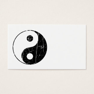 Cartes De Visite Vintage noir criqué Yin Yang