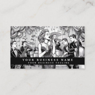 Cartes de visite Vintage Retro Glam Girl