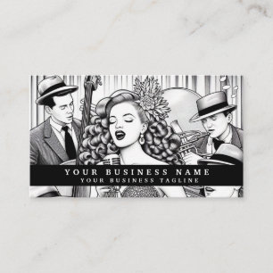 Cartes de visite Vintage Retro Glam Girl