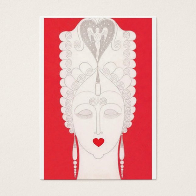 Cartes De Visite Vintage visage baroque (Devant)