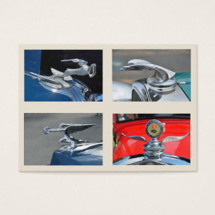 Cartes De Visite Vintage Voiture Hood Ornements