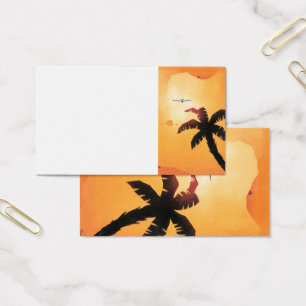 Cartes De Visite Vintage voyage, avion au-dessus des îles Hawaii