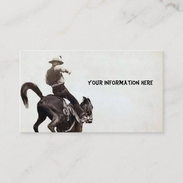Cartes de visite Vintages de Bronco (Devant)