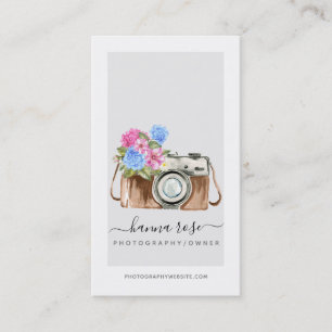 Cartes de visite vintages de caméra aquarelle