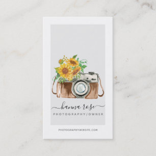 Cartes de visite vintages de caméra aquarelle