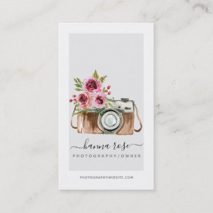 Cartes de visite vintages de caméra aquarelle