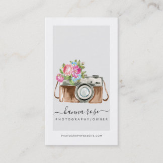 Cartes de visite vintages de caméra aquarelle