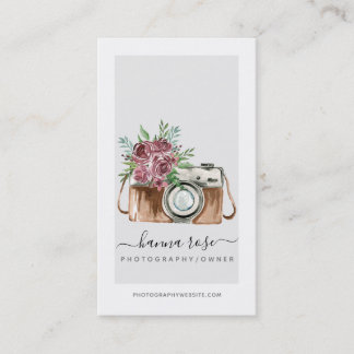 Cartes de visite vintages de caméra aquarelle