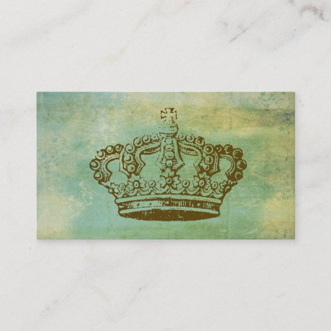 Cartes de visite vintages de style de couronne (Devant)