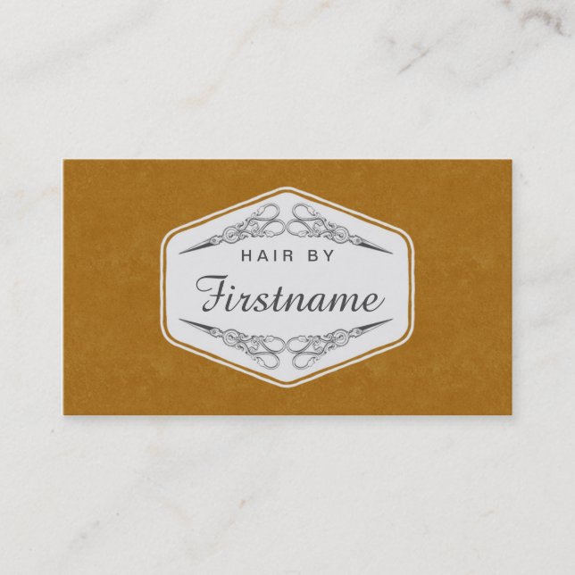 Cartes de visite vintages d'élégance de coiffeur (Devant)