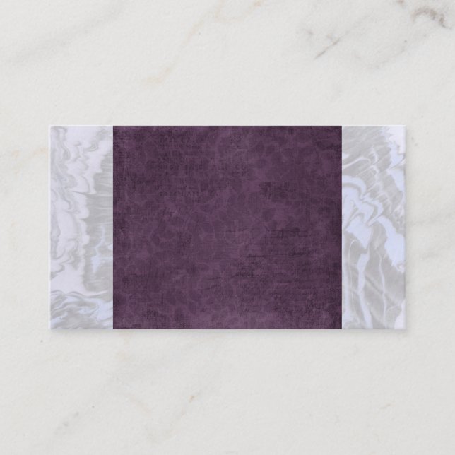 Cartes de visite Vintages en marbre violet (Devant)