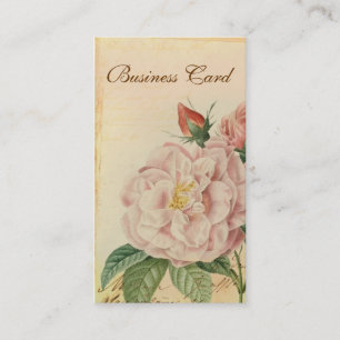 Cartes de visite vintages français de rose de ros