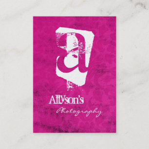 Cartes de visite vintages roses de monogramme