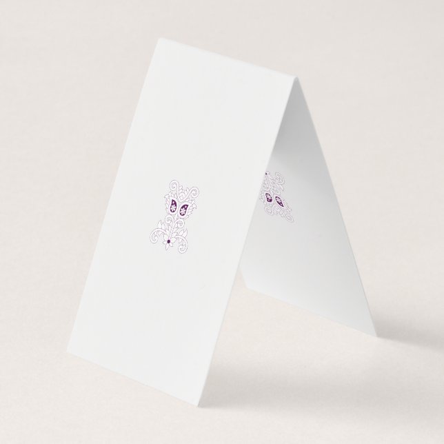 Cartes de visite violets | Conception personnalisé (Dos)