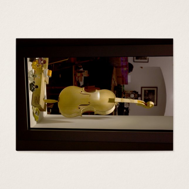 Cartes De Visite Violon Dans La Fenêtre Shopping (Devant)