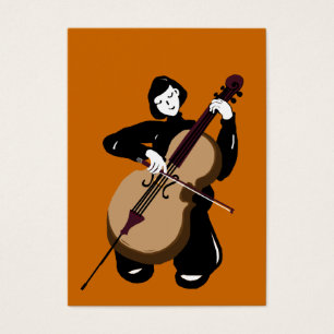 Cartes De Visite violoncelle jouant au violoncelle