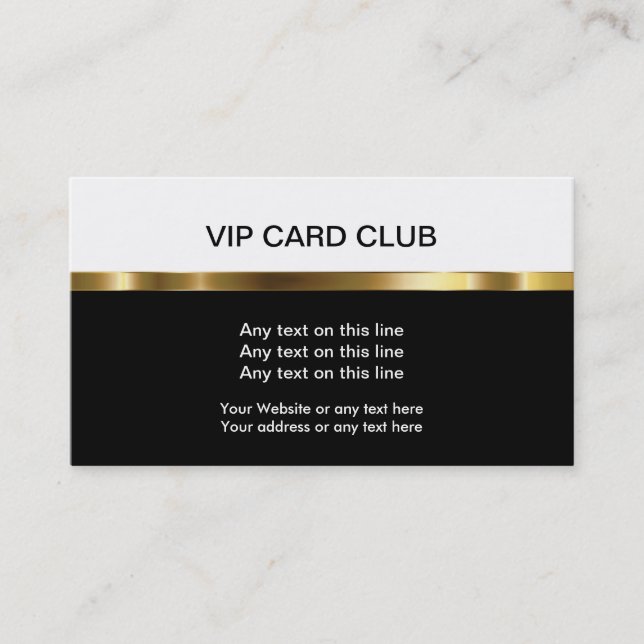 Cartes de visite VIP (Devant)