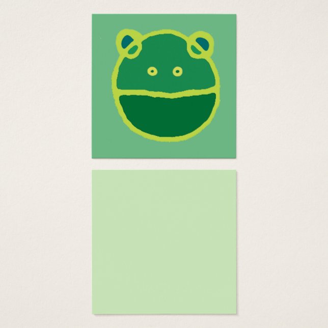 Cartes De Visite visage de grenouille à large bouche (Devant & derrière)