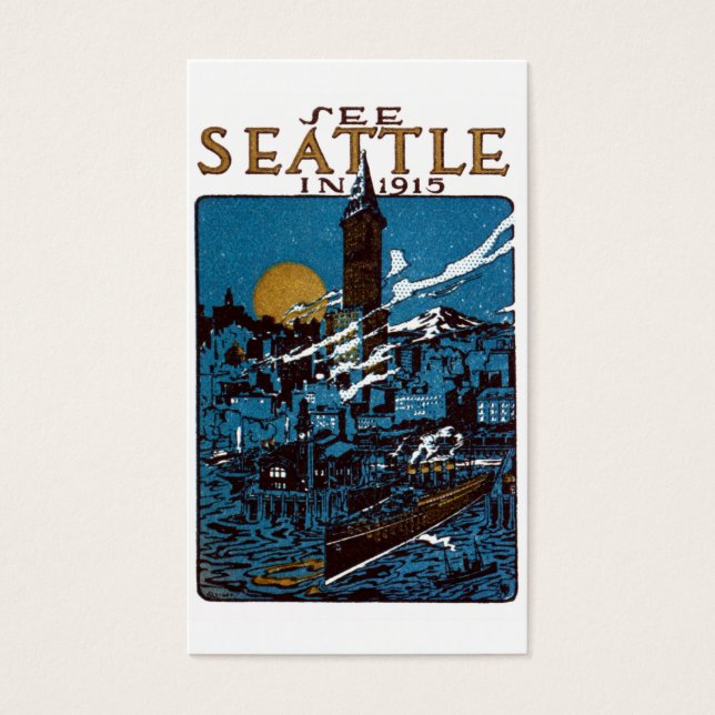 Cartes De Visite Voir Seattle en 1915 (Devant)