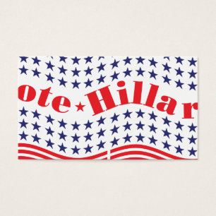 Cartes De Visite vote pour hillary
