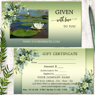 Cartes De Visite Votre certificat cadeau de beauté et de détente Gr