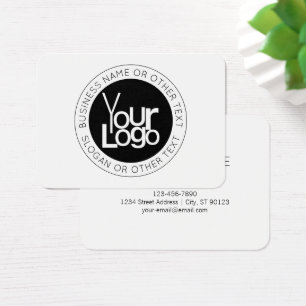 Cartes De Visite Votre logo d'entreprise et texte éditable moderne