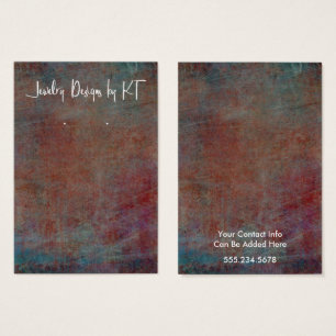 Cartes De Visite Votre Logo Écran Porte-oreille Rouge Bleu Grunge