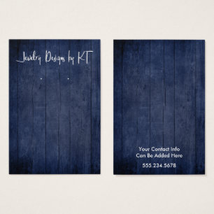 Cartes De Visite Votre logo Marine Rustic Bois Écouteur Écran